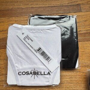 2 Cosabella Talco Low Rise Thong NWT 1 Black and 1 White in M/L